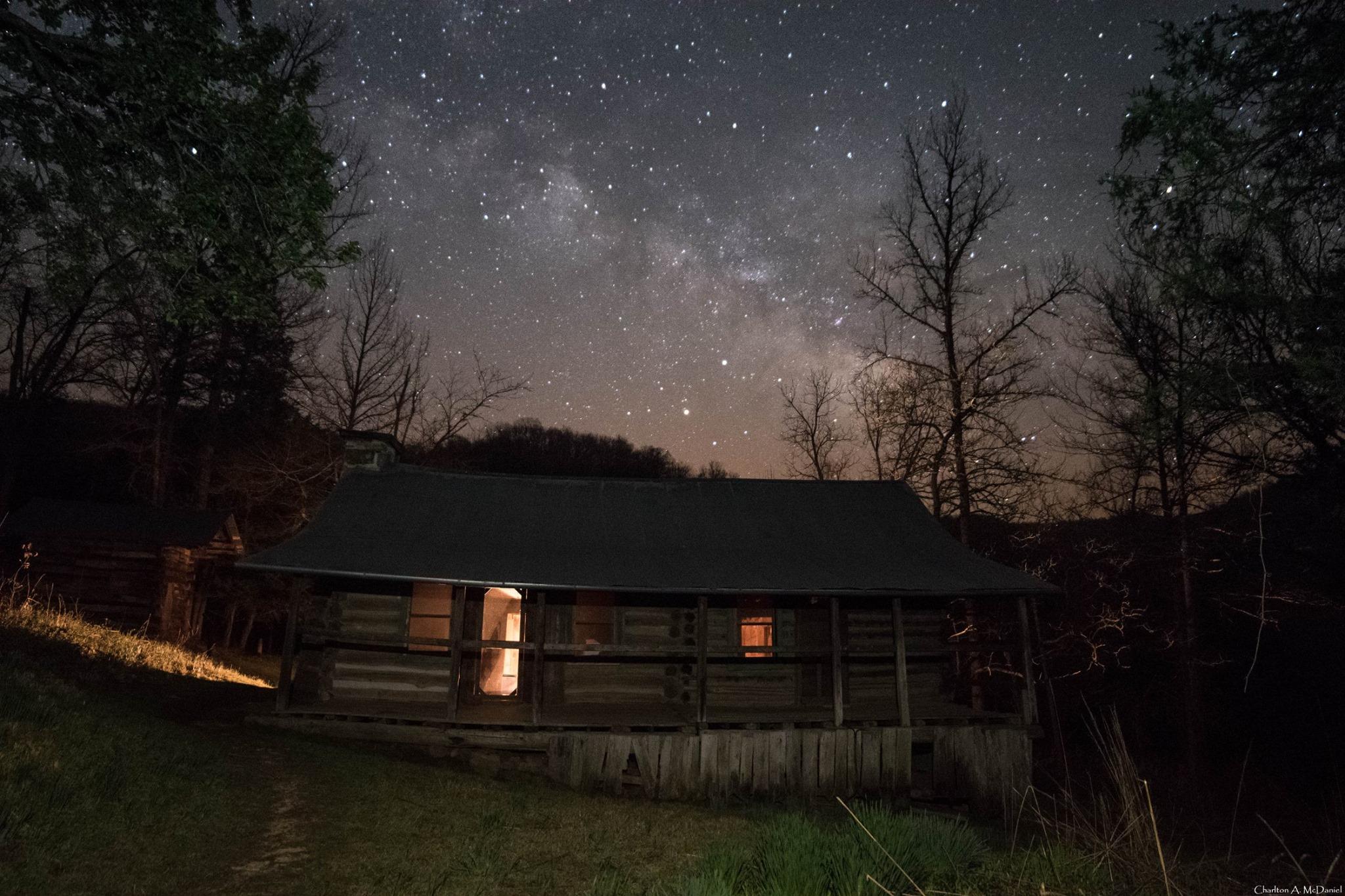 Beaver Jim's Cabin in Starlight