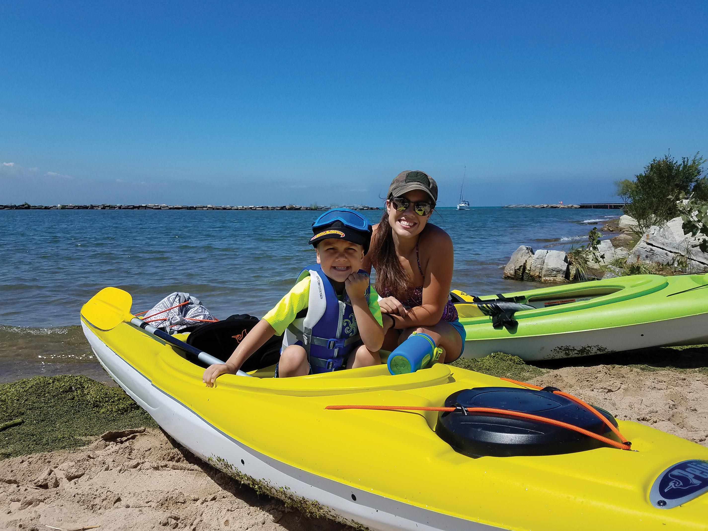 Paddling at Indiana Dunes