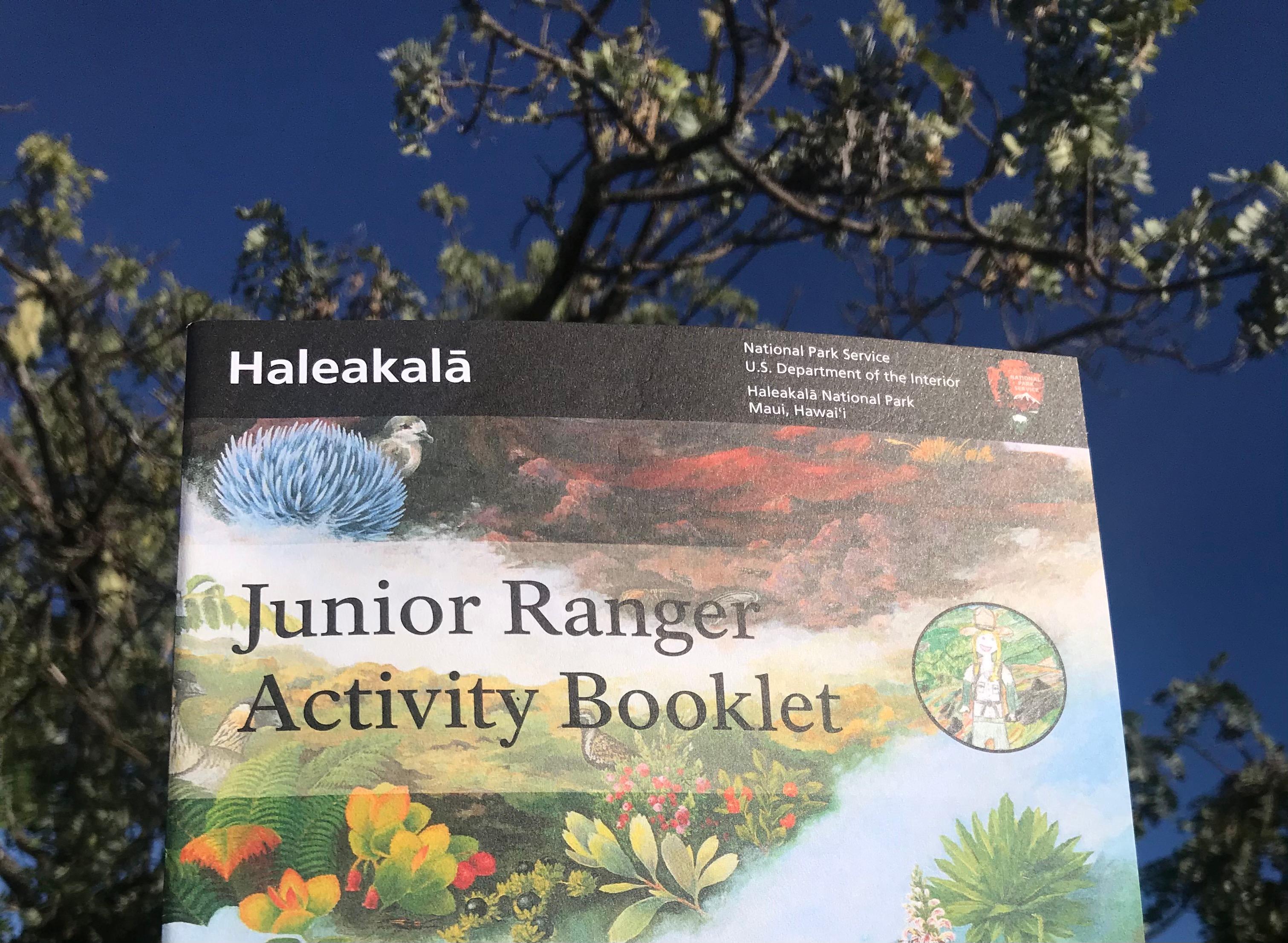 A colorful cover shows native plants and animals and says "Junior Ranger Activity Book."