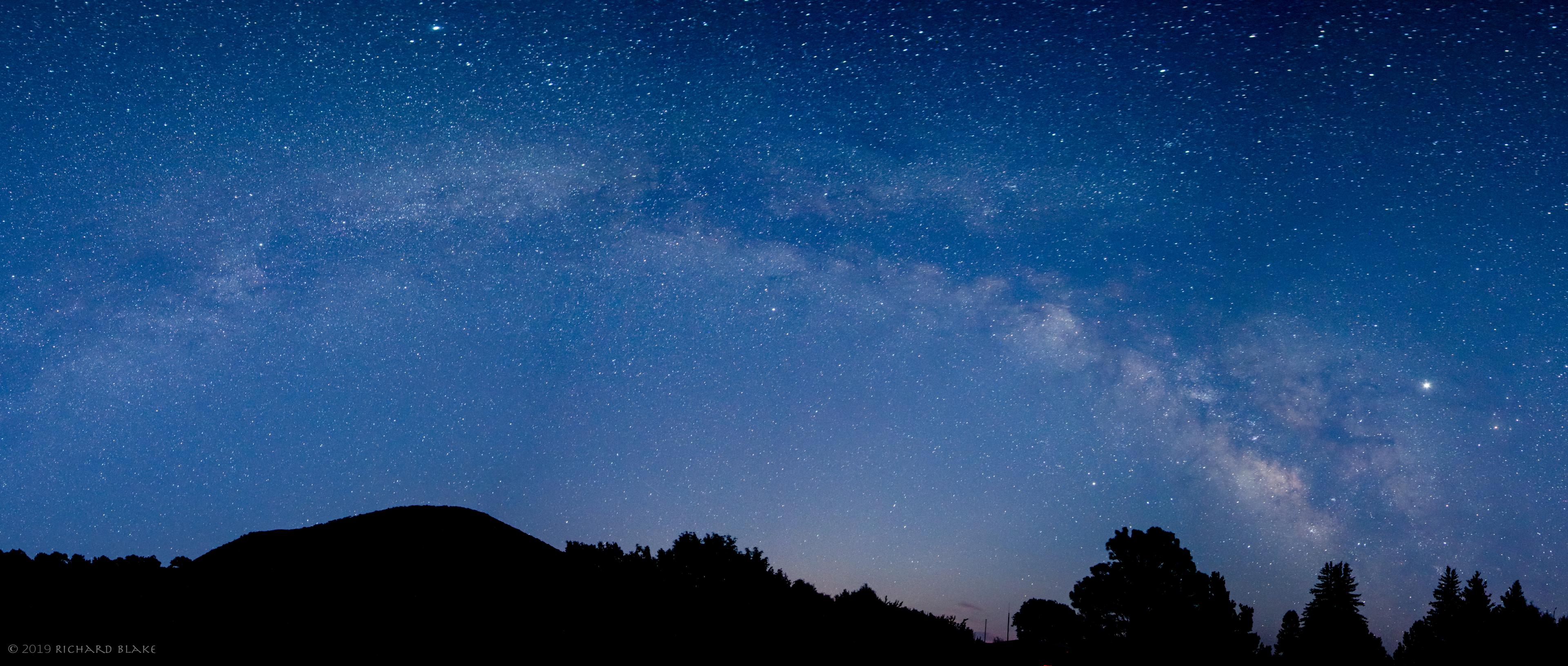 Milky Way Stars over Capulin Volcano at night