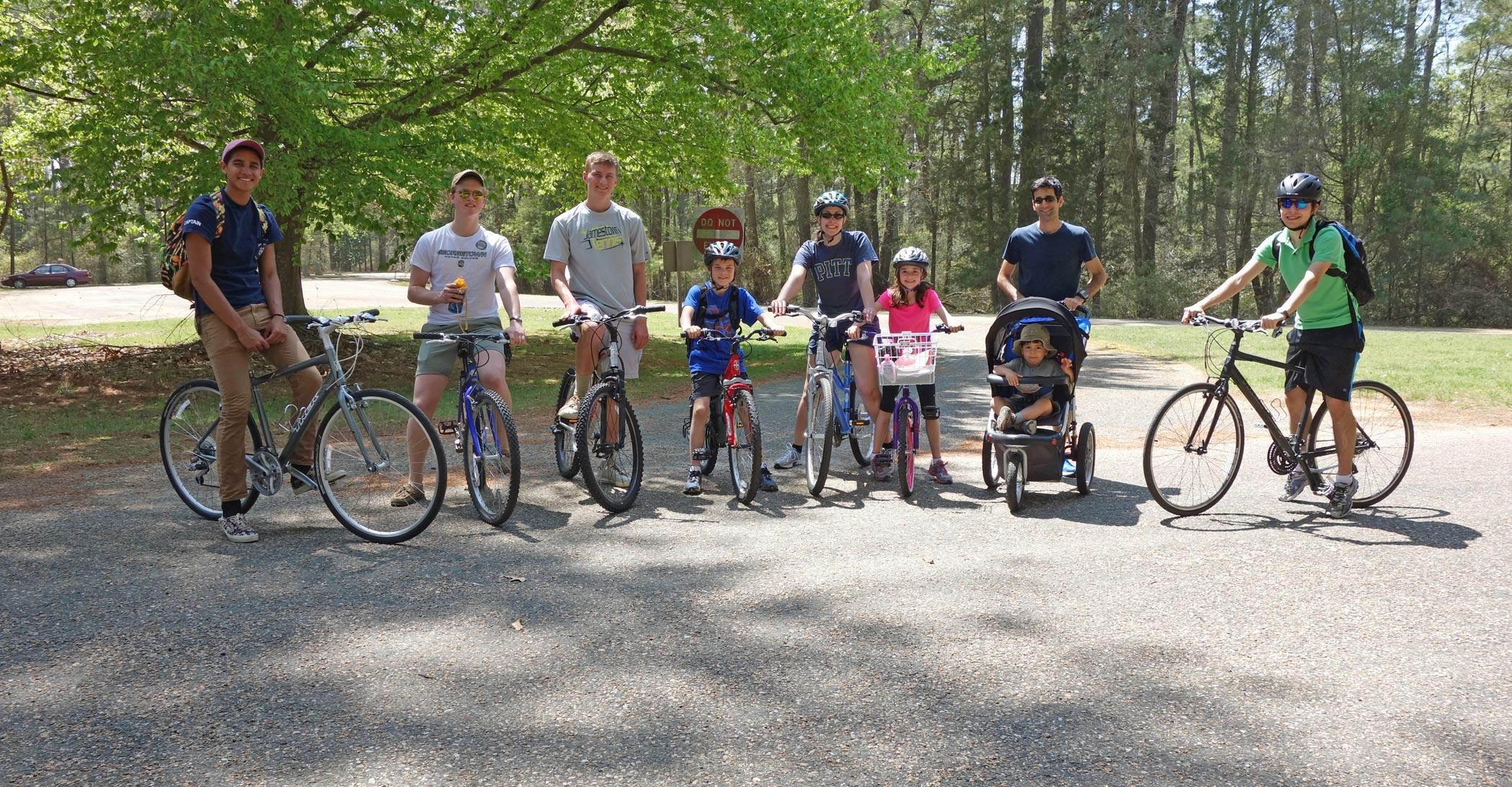 Bikers at Entrance to Historic Jamestowne Tour Road