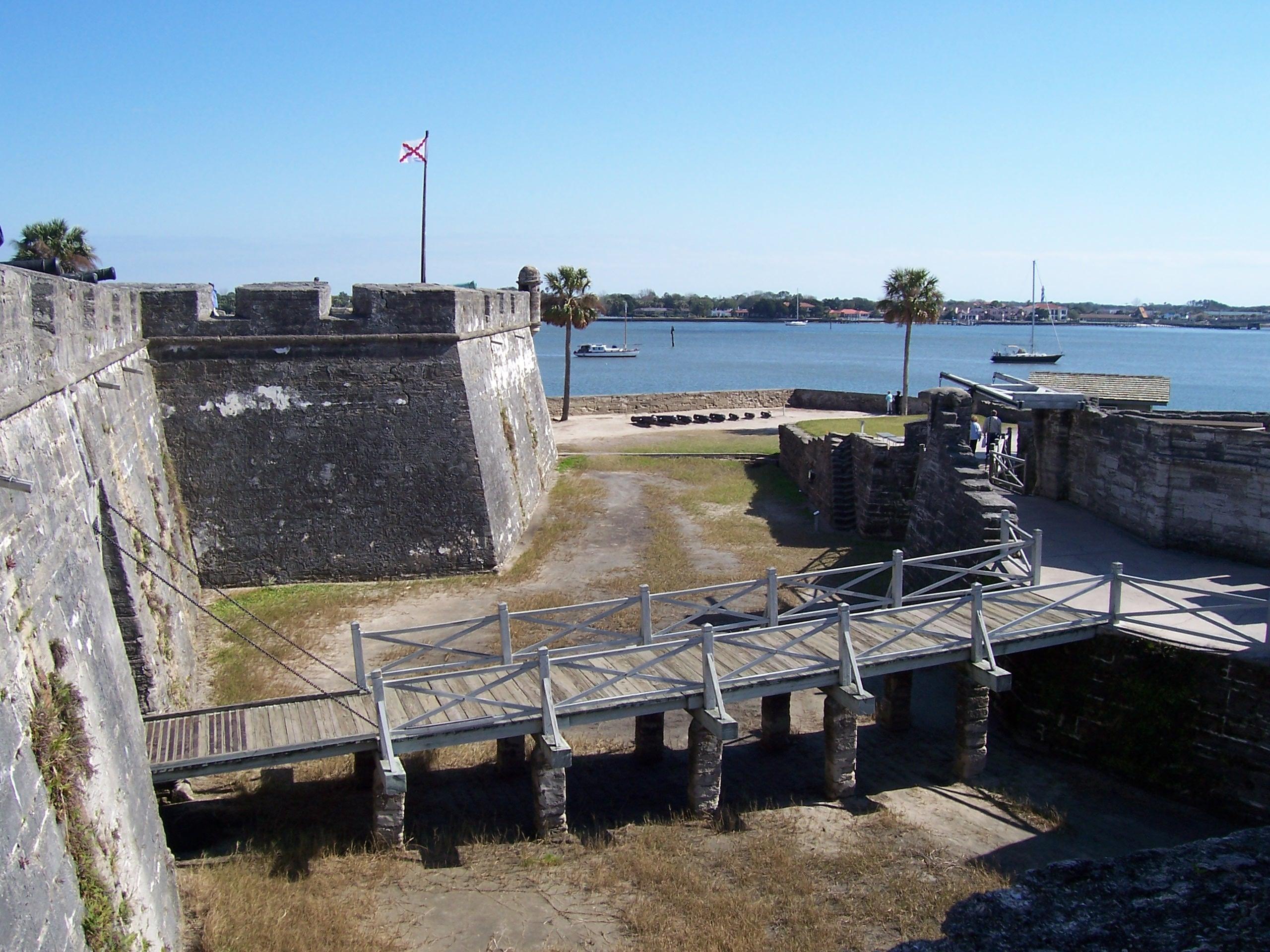 Drawbridge entrance to the Castillo de San Marcos