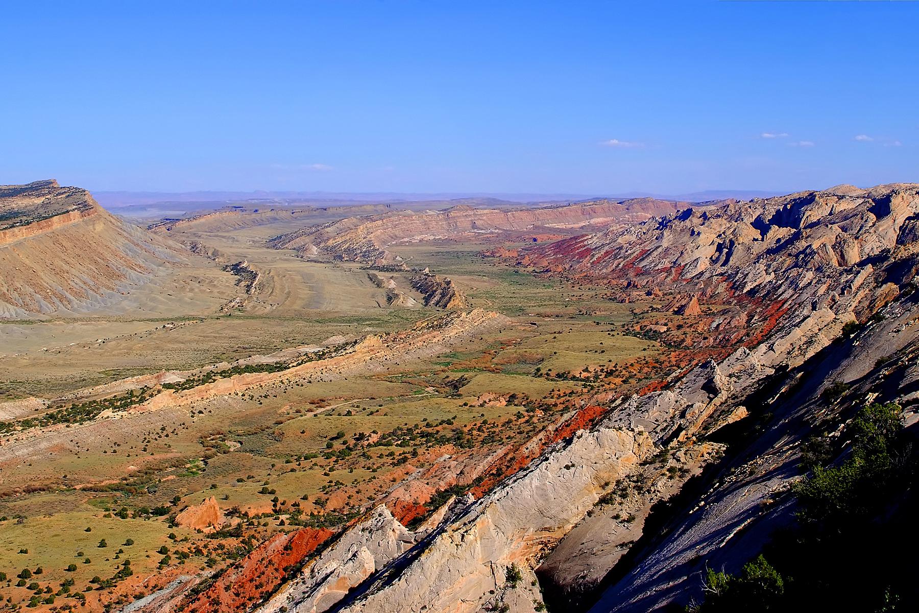 Exposed layers of rock in the Waterpocket fold