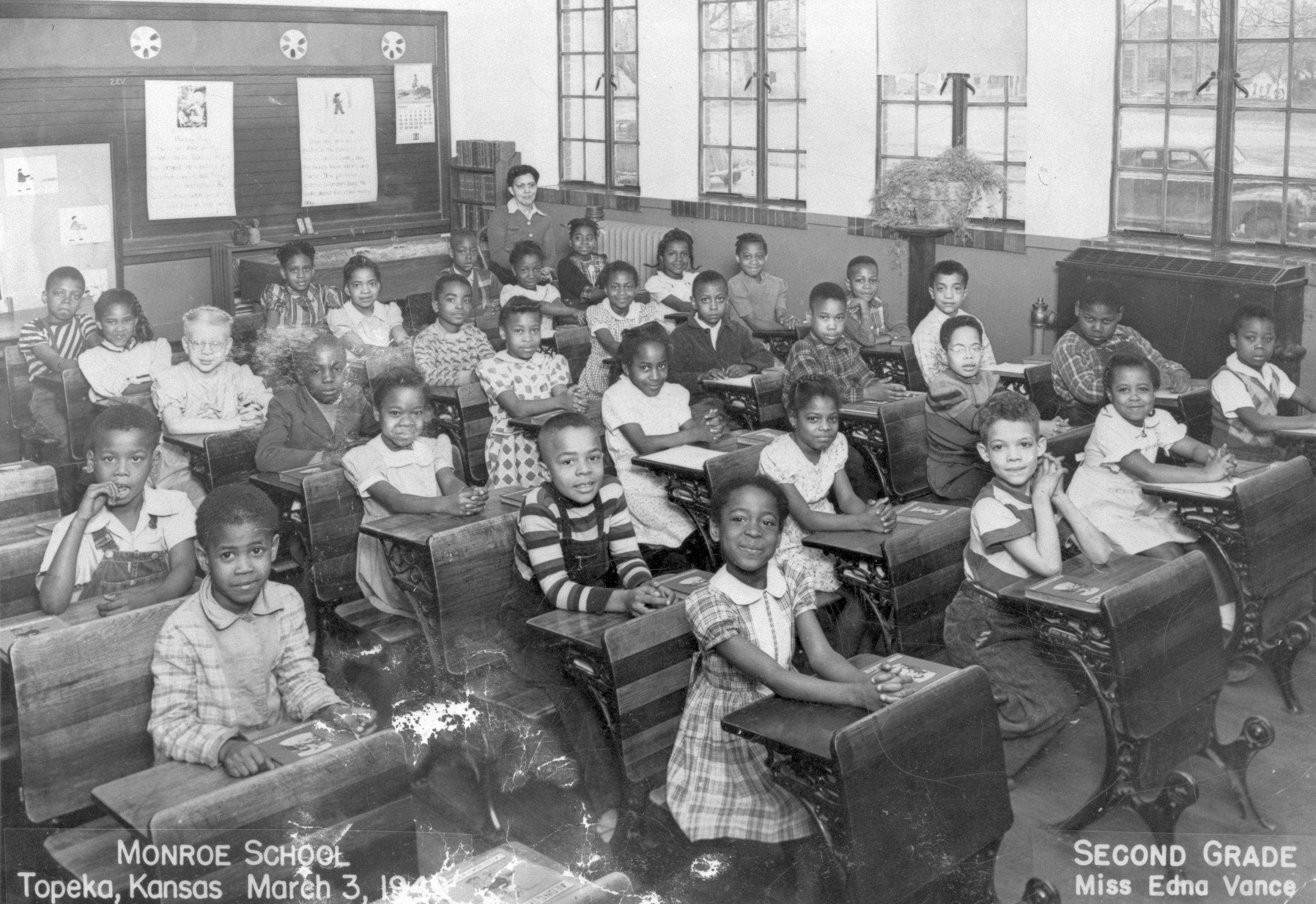 Historic classroom image, 1949